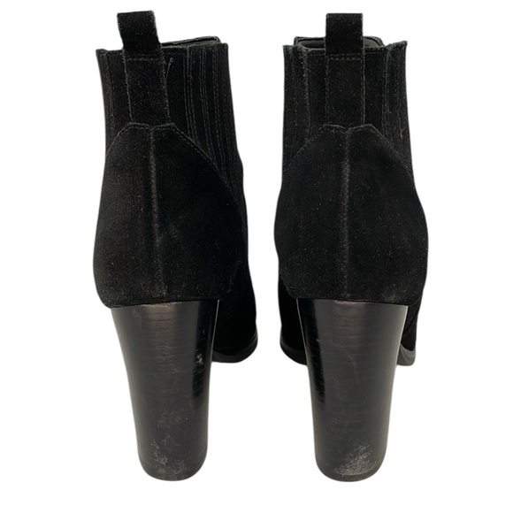 Marc Fisher Booties Black Suede Ankle Boots Pointed Toe Heeled Size 8.5 - Picture 2 of 8